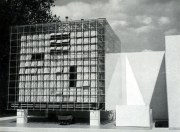 Oskar Hansen, Lech Tomaszewski and Stanisław Zamecznik, model of their proposed extension to the Zachęta Gallery in Warsaw, 1958 (Source: Ciam '59 in Otterlo. Documents of Modern Architecture, Hilversum, 1961).